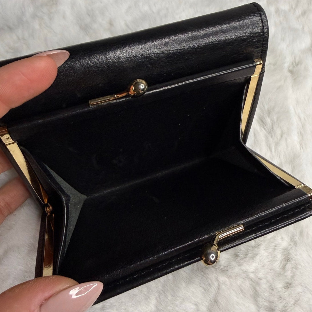 y2k COACH Vintage Black Kisslock Wallet