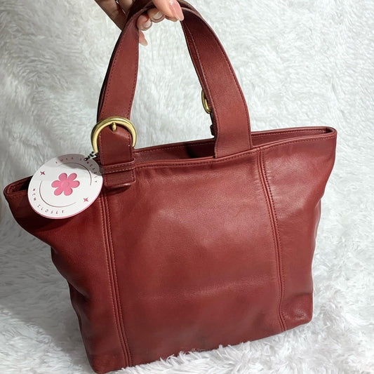Vintage COACH Waverly Red United States Top Handle Handbag