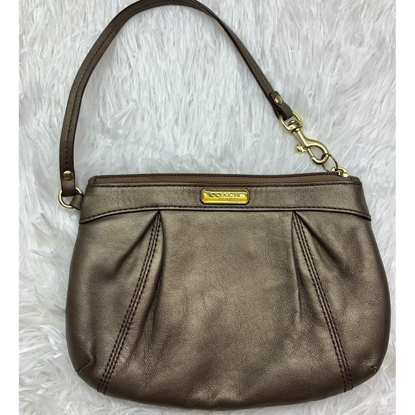 COACH Bronze Wristlet