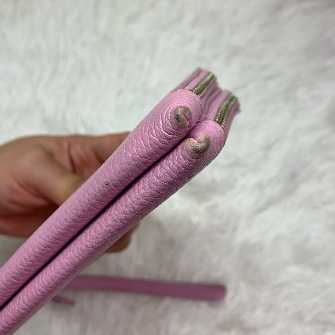 COACH Pink Double Zipper Wristlet