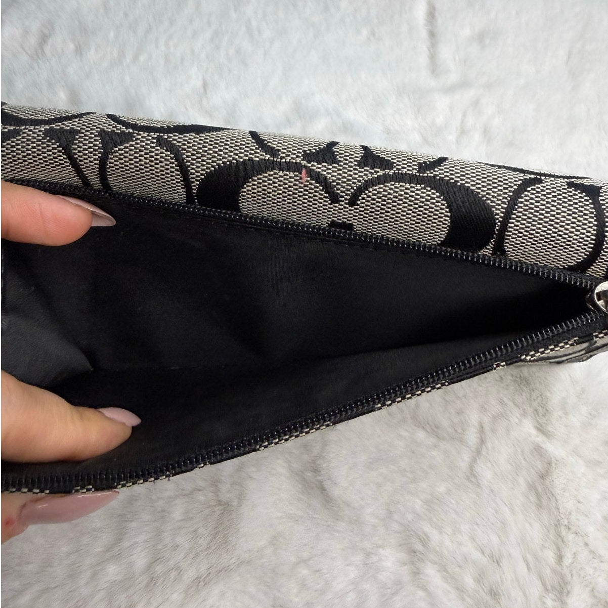 COACH Black Signature Canvas Wallet