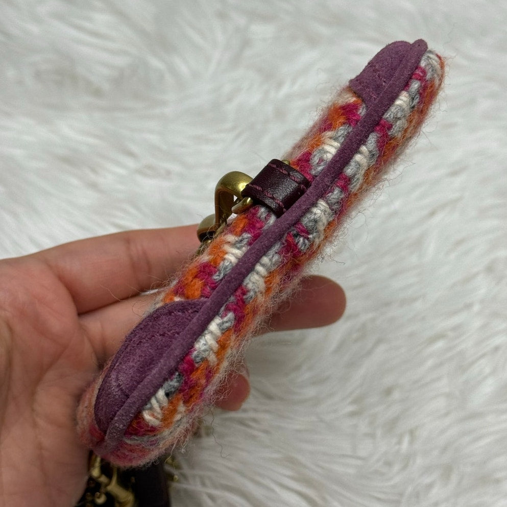 NWT Vintage COACH y2k Rare Hampton Houndstooth Coin Purse Bag Charm