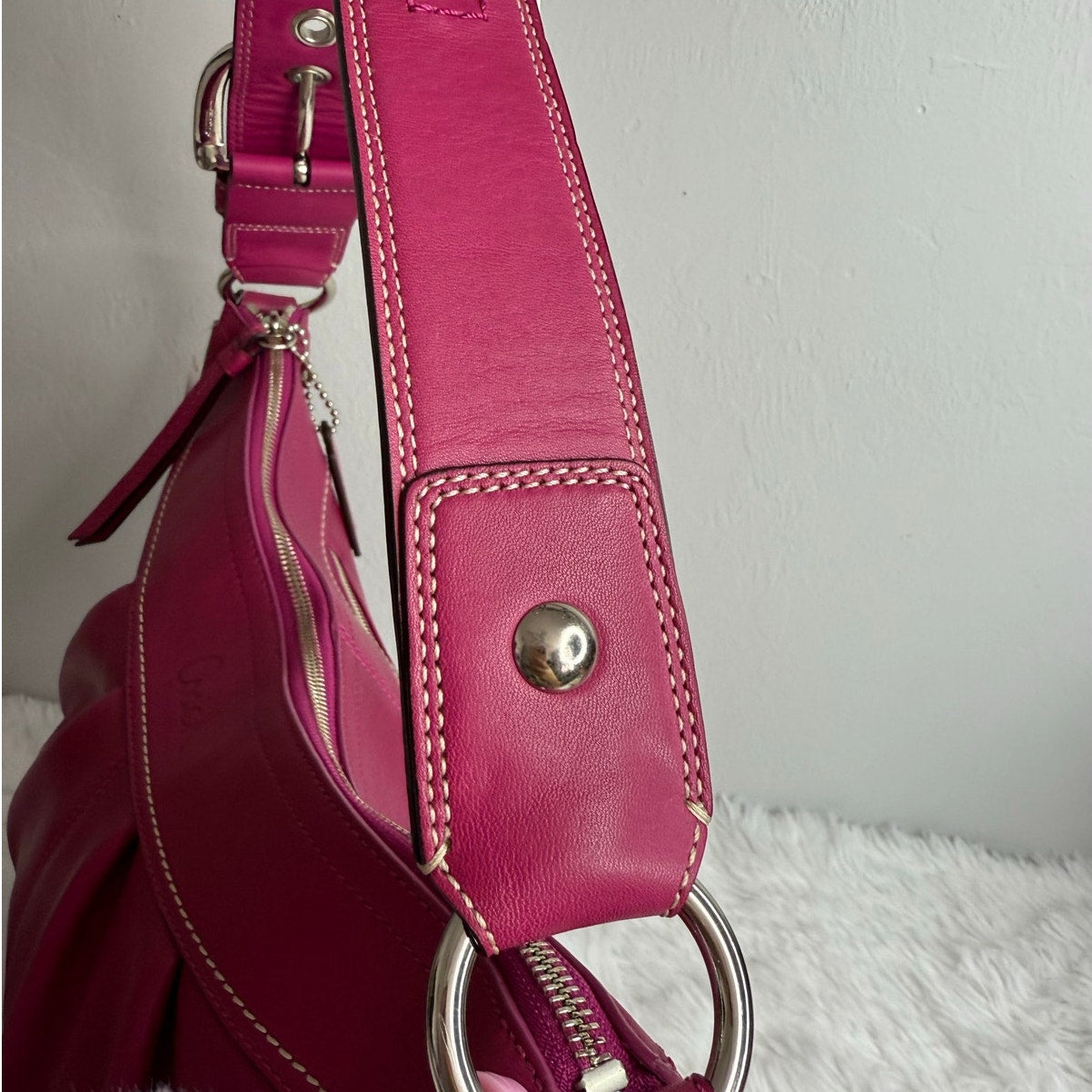 NWT y2k COACH Soho Pleated Leather Large Hobo Shoulder Bag F1373100