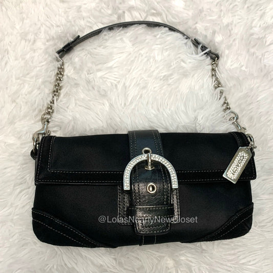 Vintage Coach y2k Madison 3578 Convertible Flap Satin Evening Bag