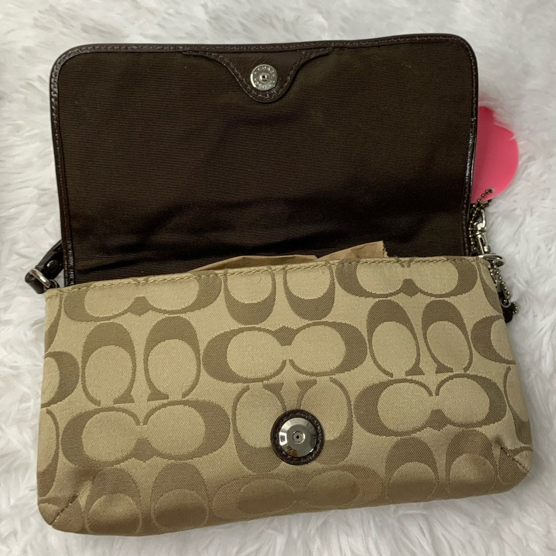 y2k Coach Brown Ashley Mini Purse Wristlet