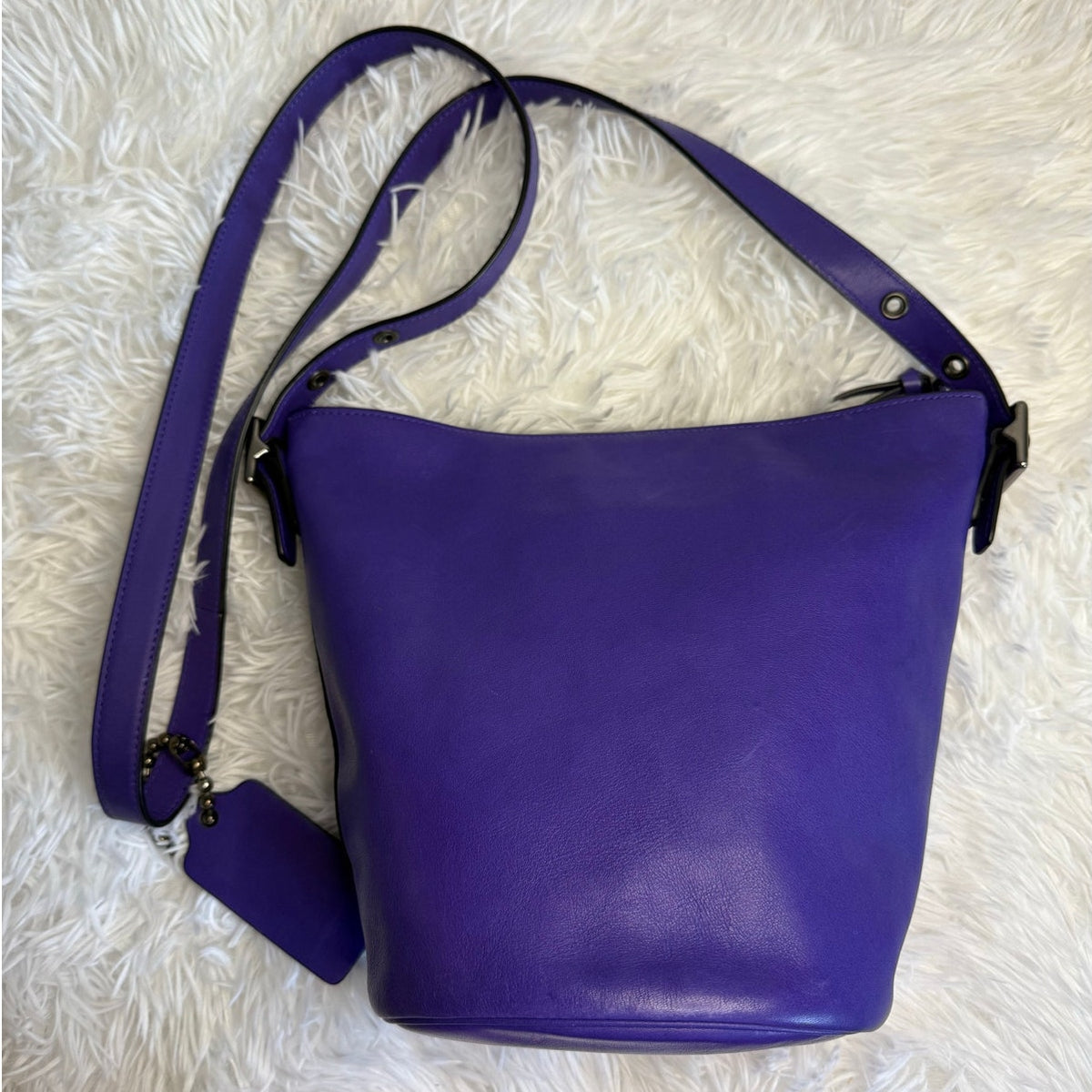 COACH 2014 Bleeker Sport Mini Duffle Purple 32281 Crossbody Shoulder Bag