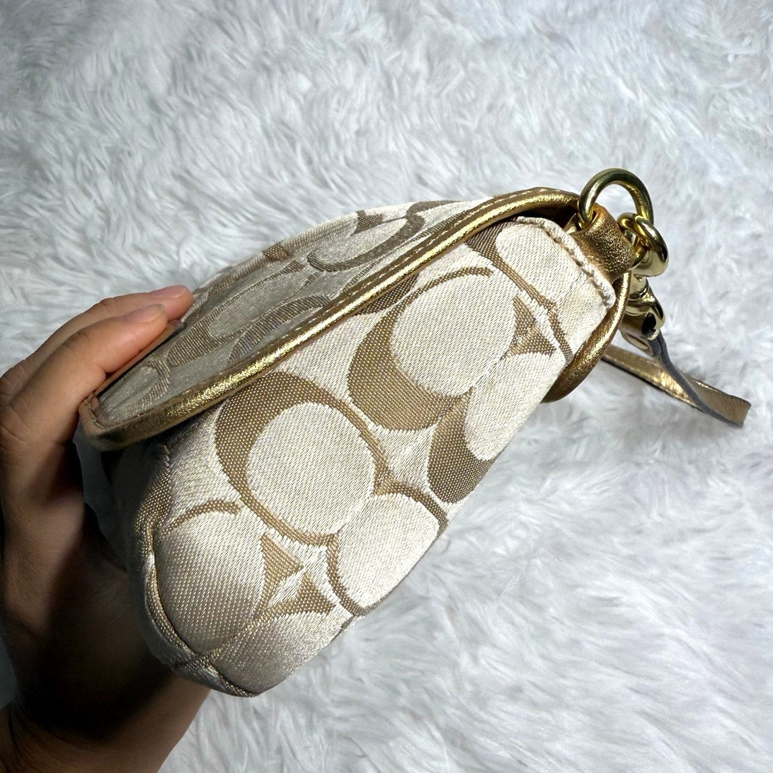 y2k Coach Gold Ashley Wristlet Mini Purse