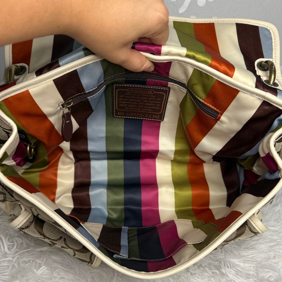 y2k COACH Legacy 2007 Leigh Turnlock Shoulder Bag