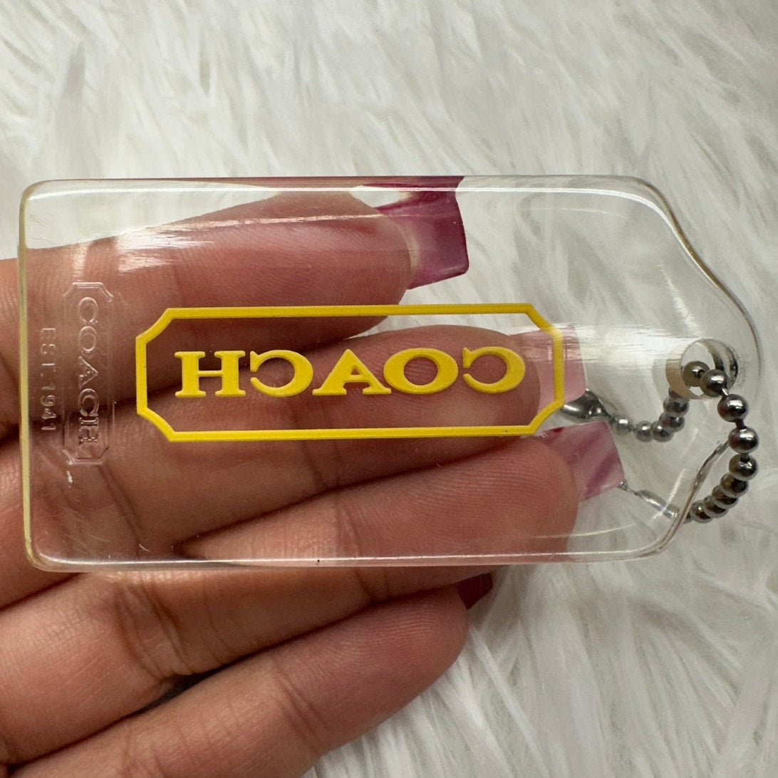 COACH Clear Replacement Hang Tag Bag