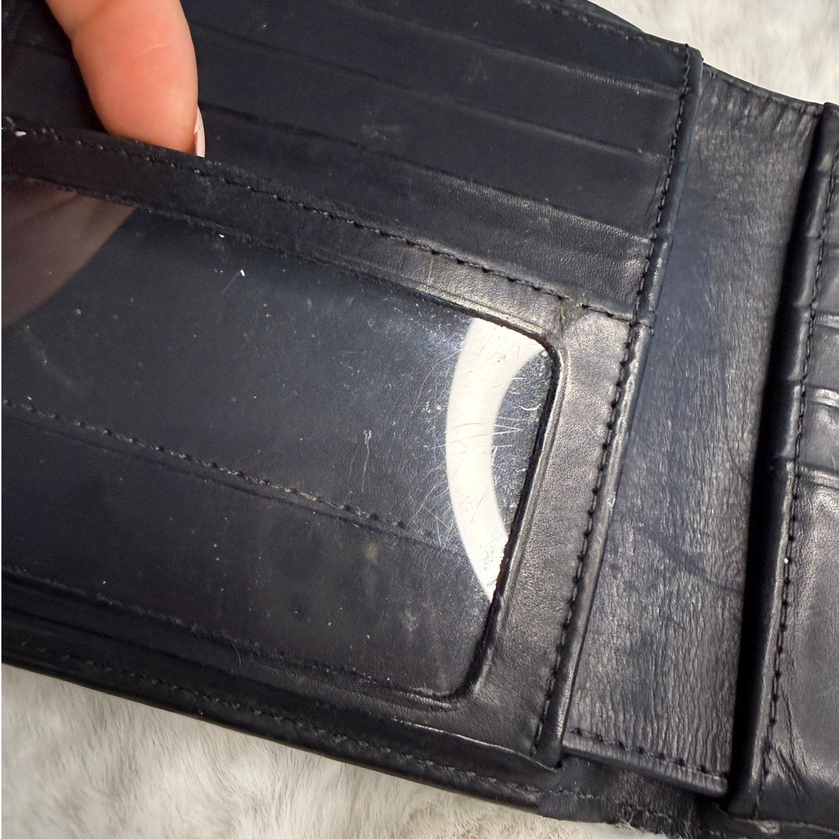 Vintage Coach Black Kisslock Med Wallet