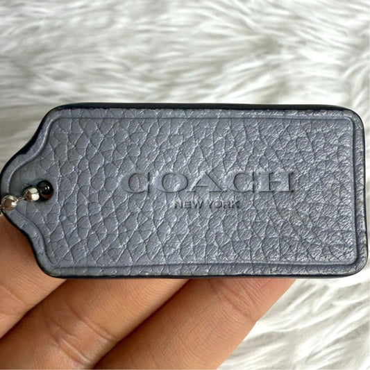 COACH Light Blue Fob Bag Charm Hang tag Hangtag