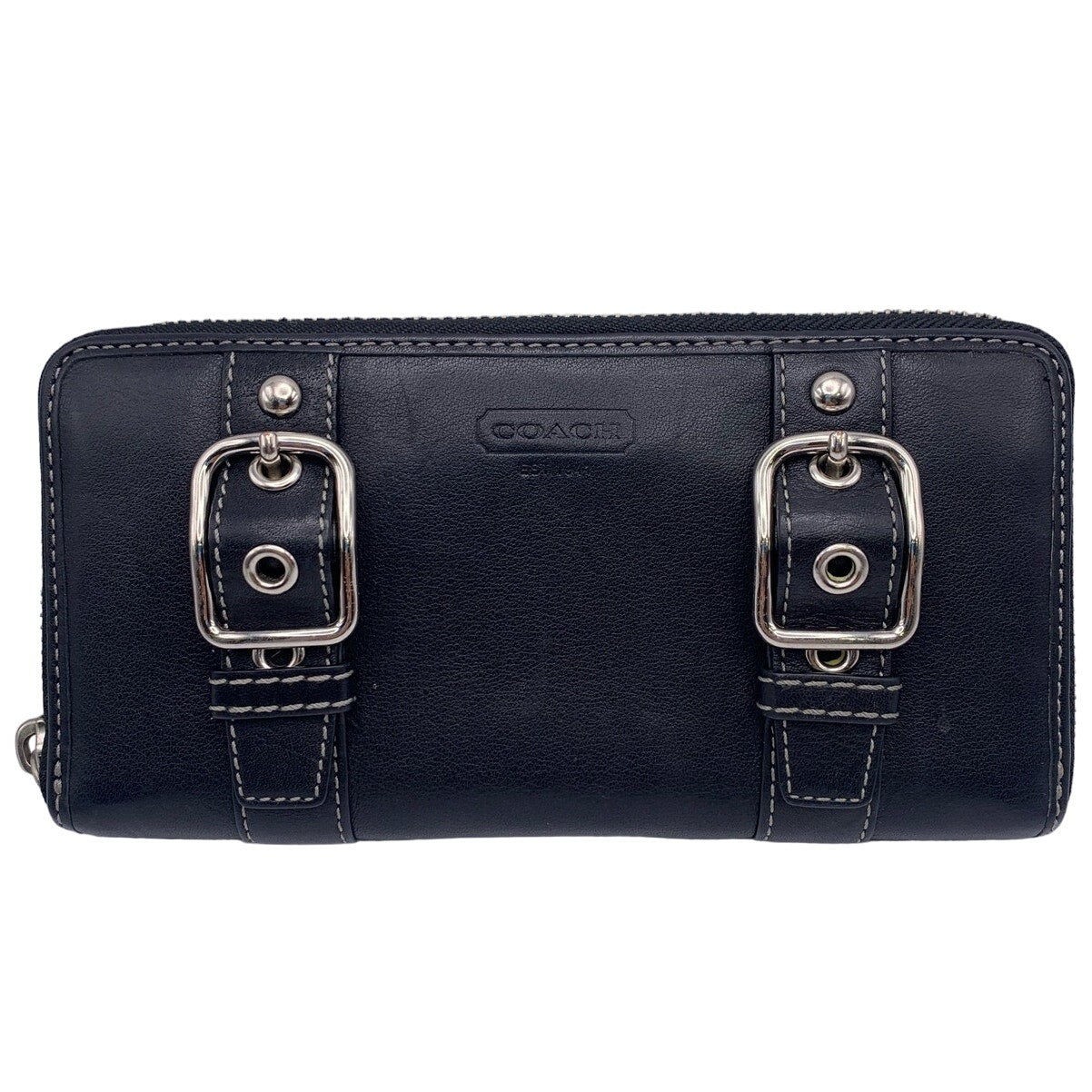 COACH y2k Soho Zoe Double Buckle Black Wallet