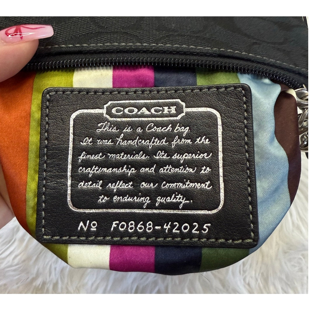 COACH Legacy Black Wristlet