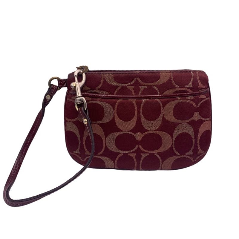 COACH Signature Canvas Wristlet