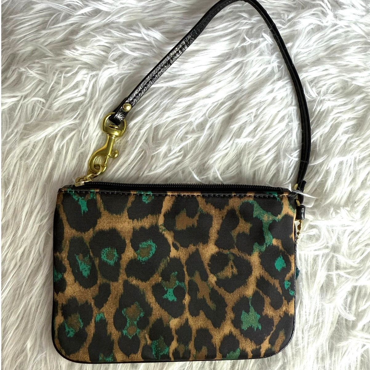 COACH y2k Cheetah Print Poppy Wristlet