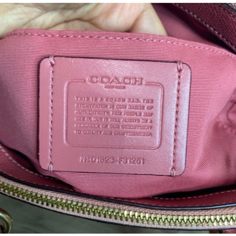 COACH Brook Carryall with Crossbody Strap Nude Pink and Matching Wallet