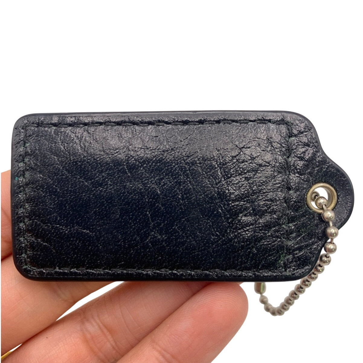 2.5" COACH Black Fob Bag Charm Hang tag Hangtag