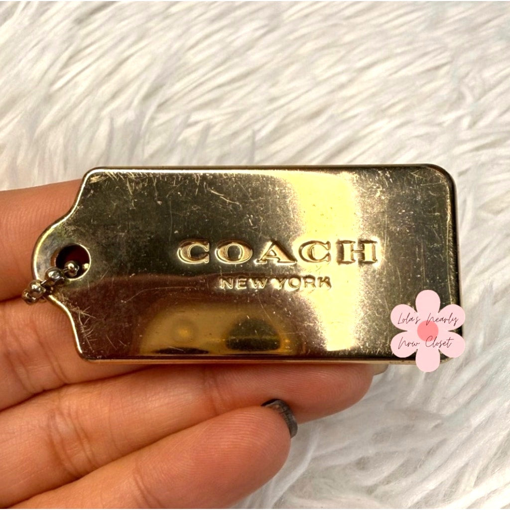 2” COACH Fob Bag Charm Hang tag Hangtag