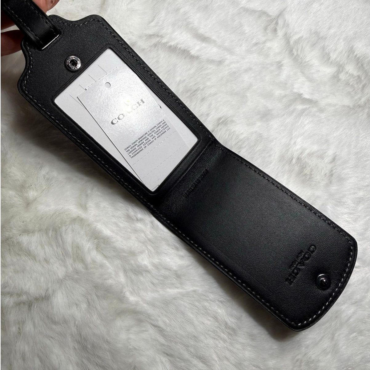 NWT COACH Luggage Tag With Penguin Print