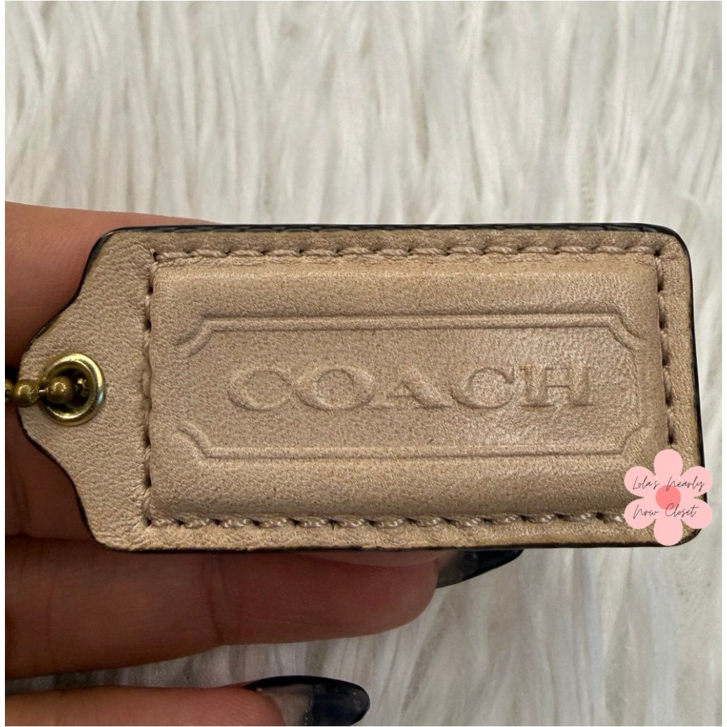 2" COACH Fob Bag Charm Hang tag Hangtag