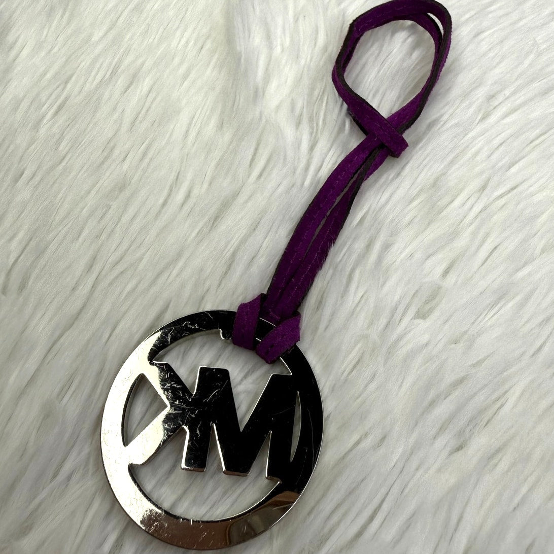 Michael Kors Purple Silver Suede Bag Charm