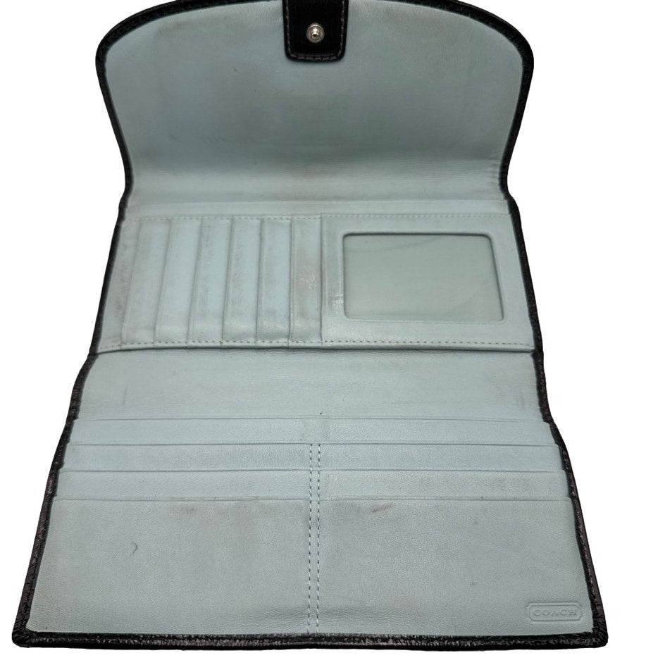 COACH Black Signature Canvas Wallet