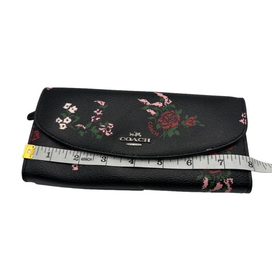 COACH Envelope Wallet with Cross Stitch Floral Print