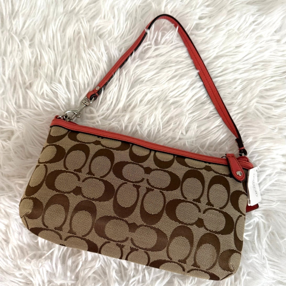 NWT COACH Campbell Signature Laura Mini Purse Wristlet F51661