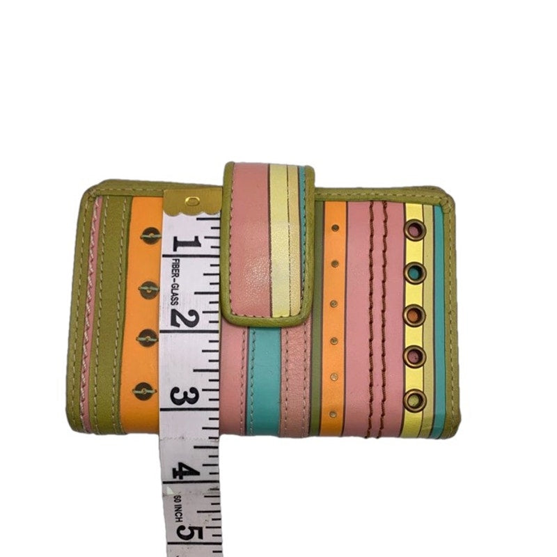 FOSSIL Retro Multi-color Stripped Bifold Med Wallet