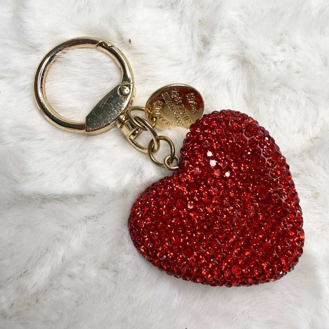 Fashion Rhinestone Heart Keychain Crystal Handbag Purse Bag charm