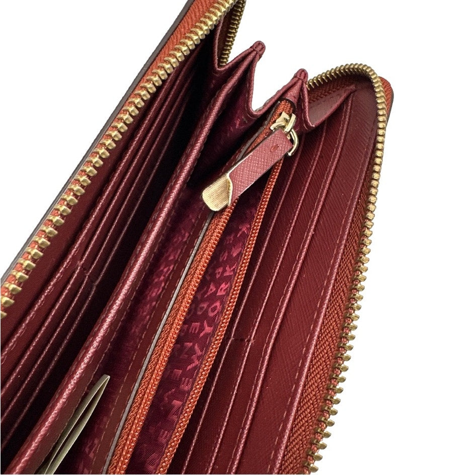 KATE SPADE New York Maroon Zip Around Wallet