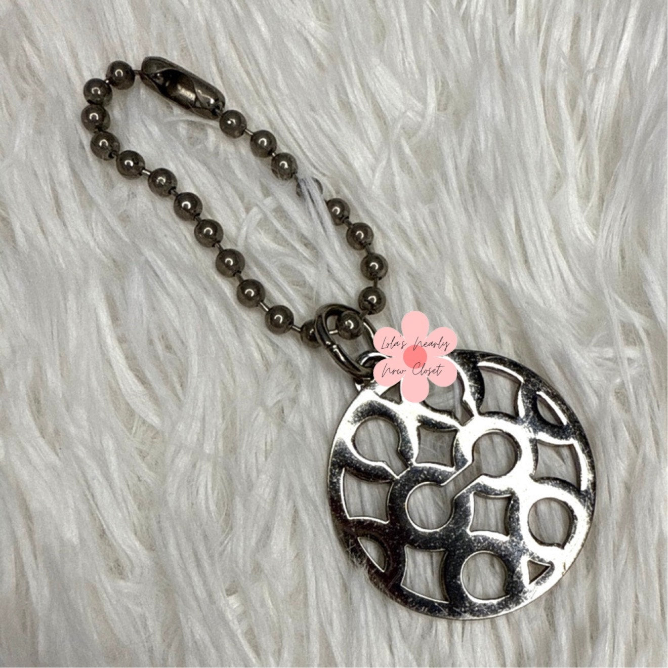 Coach Metal Circle Hangtag Hang Tag Bag Charm