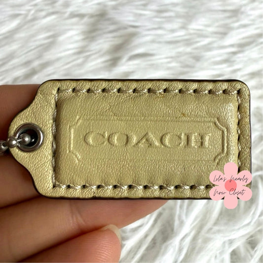 1.5" COACH Fob Bag Charm Hang tag Hangtag