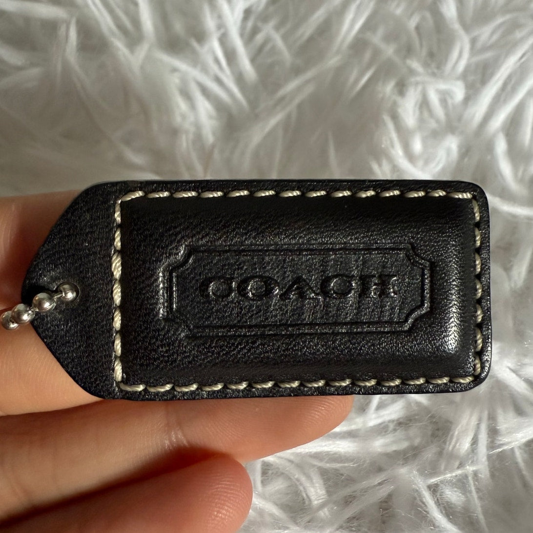 y2k 1.5" Vintage COACH Fob Bag Charm Hang tag Hangtag