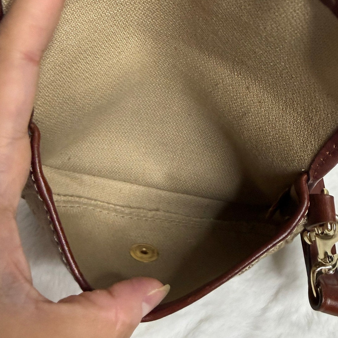 DOONEY & BOURKE Brown Signature Canvas Wristlet