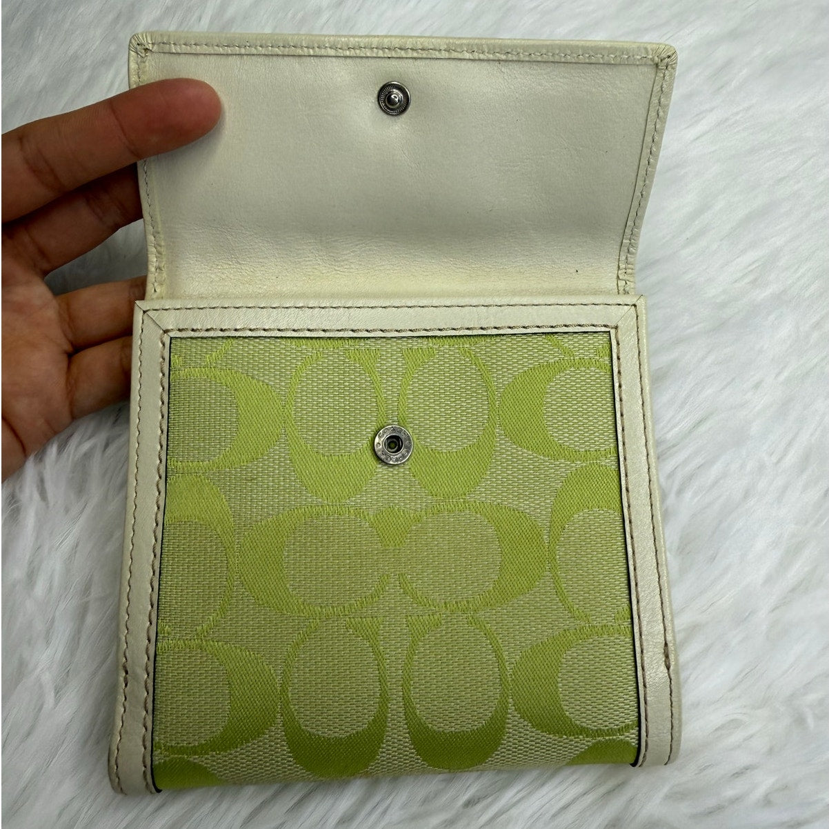 Vintage COACH  y2k Lime Wallet