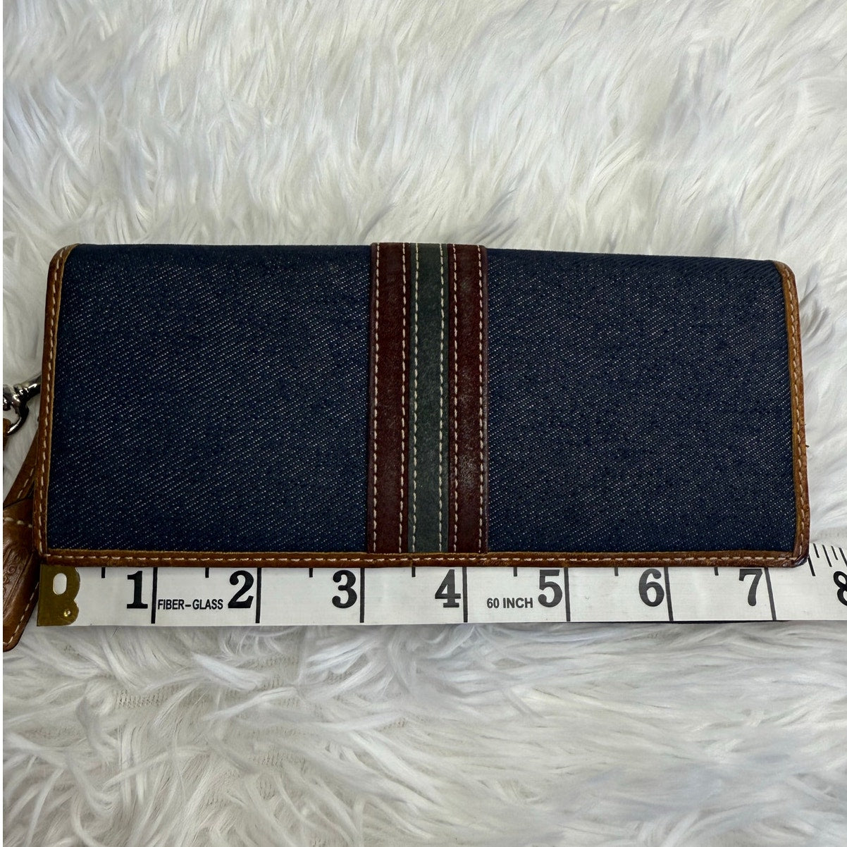 Vintage COACH y2k Denim Wallet Wristlet