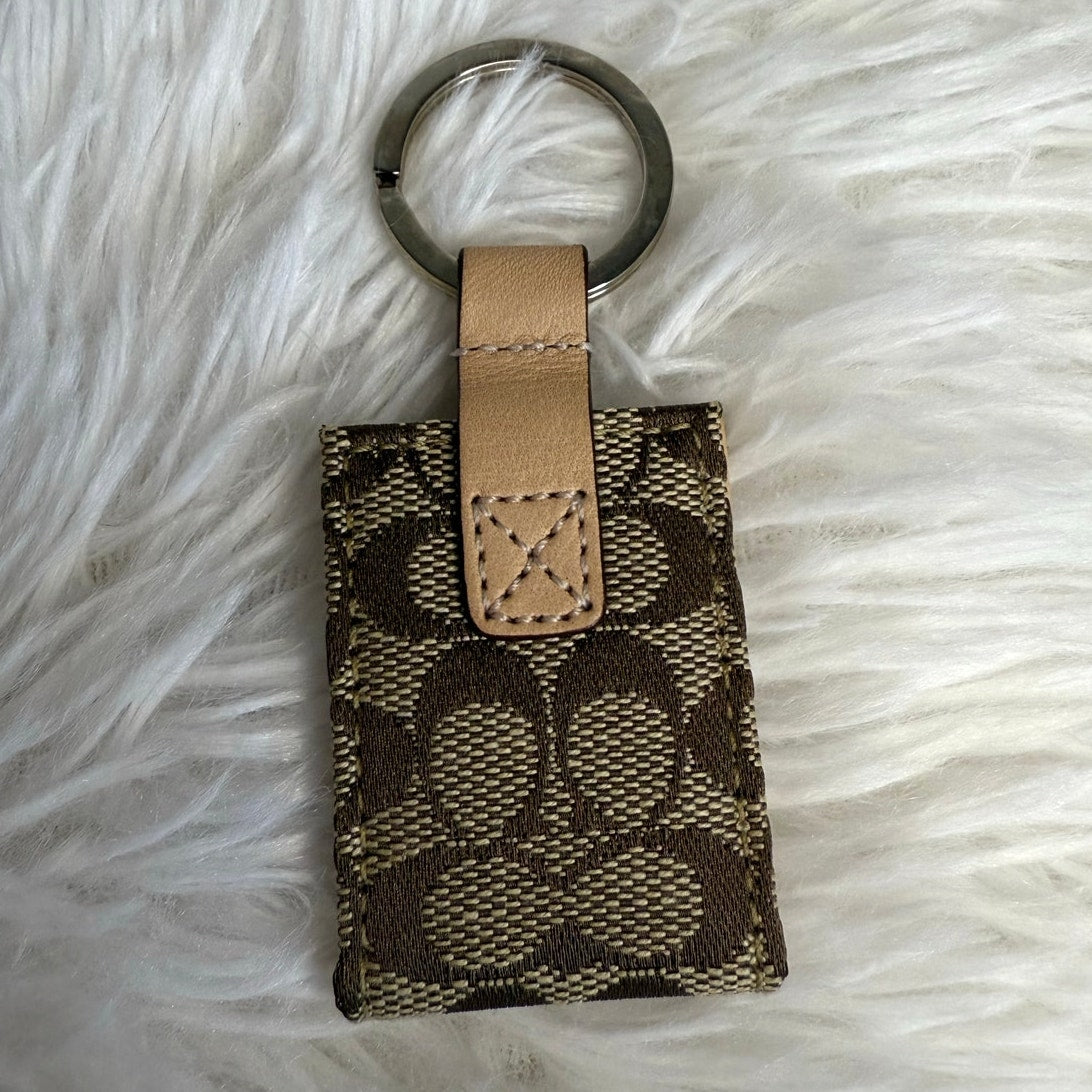 Vintage 2" COACH y2k Canvas Signature Photo Picture Frame Bag Charm Key Fob