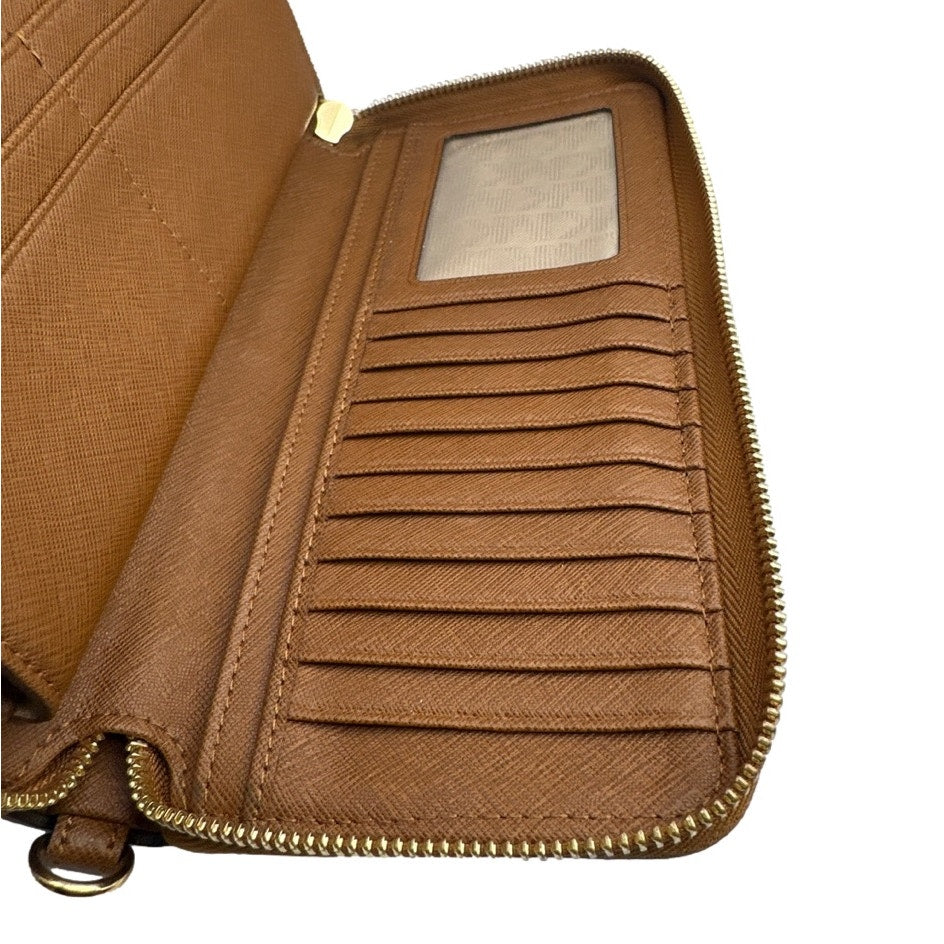 SALE MICHAEL KORS Brown Zip Around Wallet