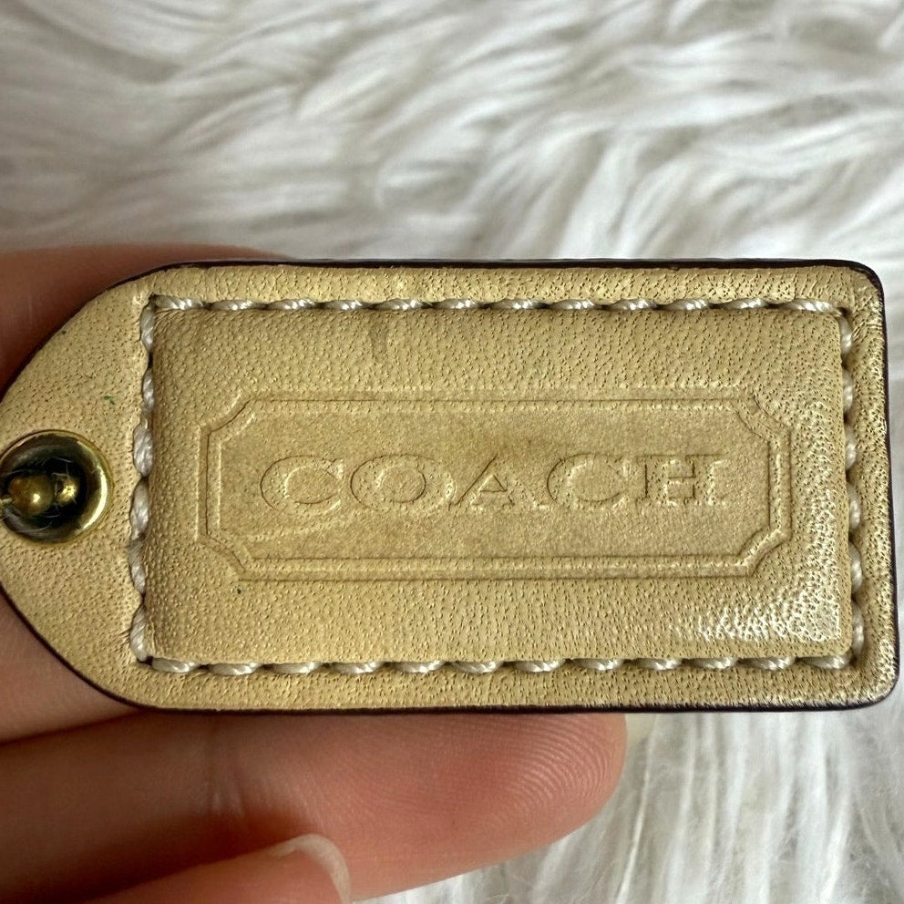 1.5" y2k COACH Vintage Fob Bag Charm Hang tag Hangtag