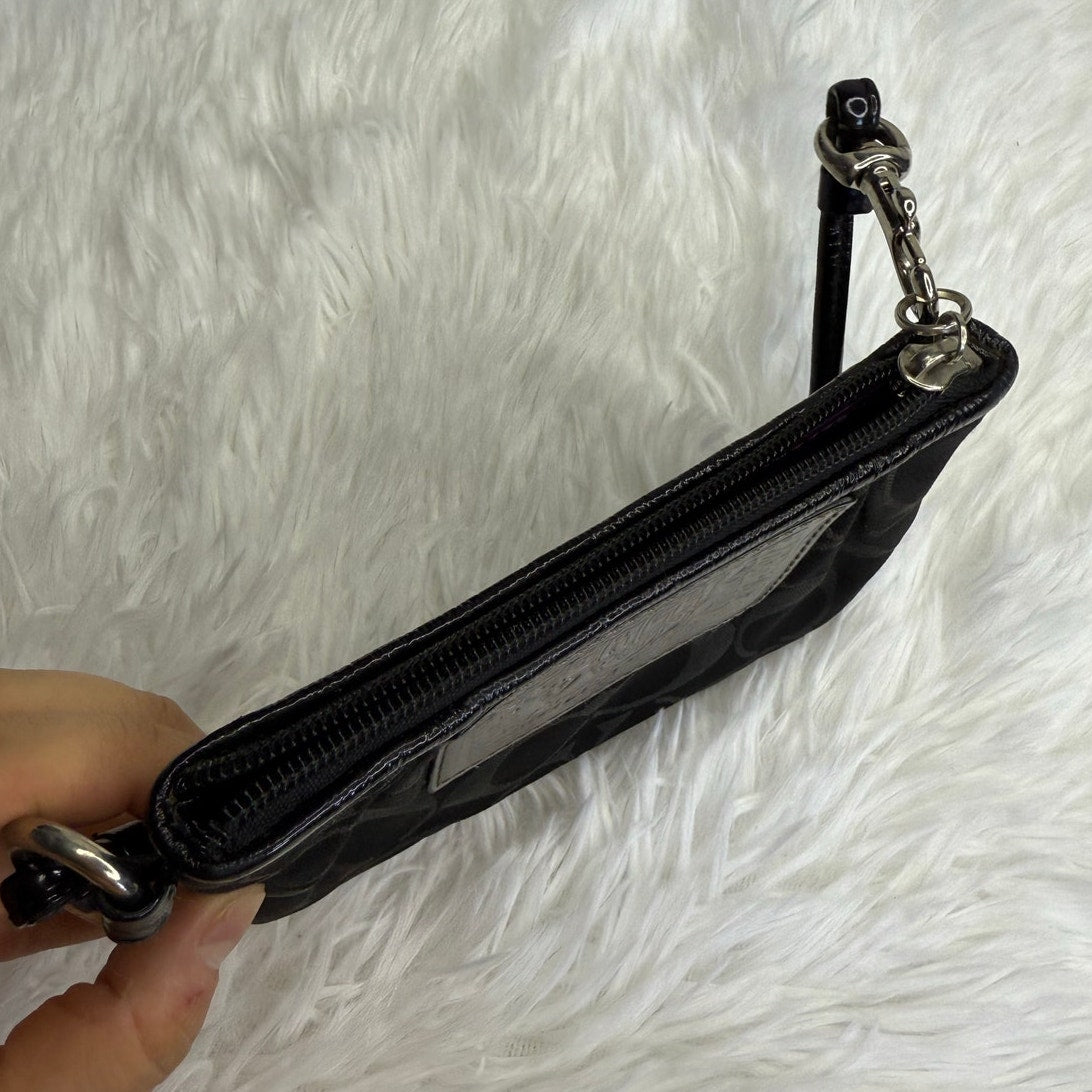 COACH Poppy Black Wristlet