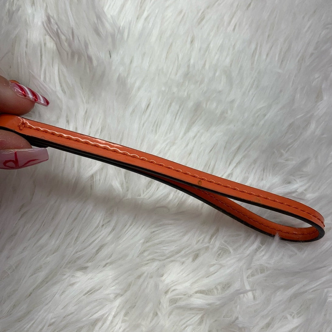 COACH Orange Patent Leather Replacement Hangtag Hang tag and Wristlet Strap