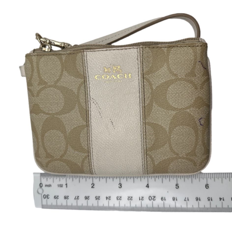 COACH Coated Canvas Signature Wristlet