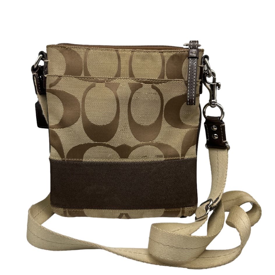 COACH Brown Signature Canvas Crossbody