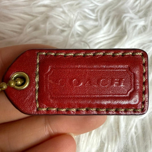 2" y2k COACH Vintage Fob Bag Charm Hang tag Hangtag