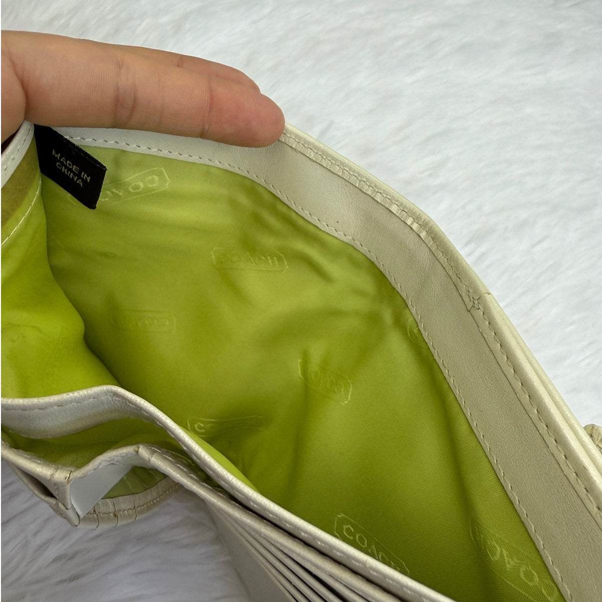 Vintage COACH y2k Lime Wallet