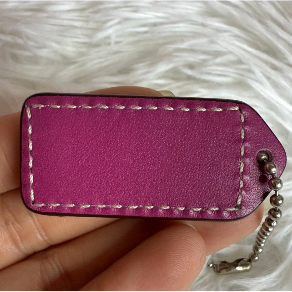 1.5" y2k COACH Vintage Fob Bag Charm Hang tag Hangtag