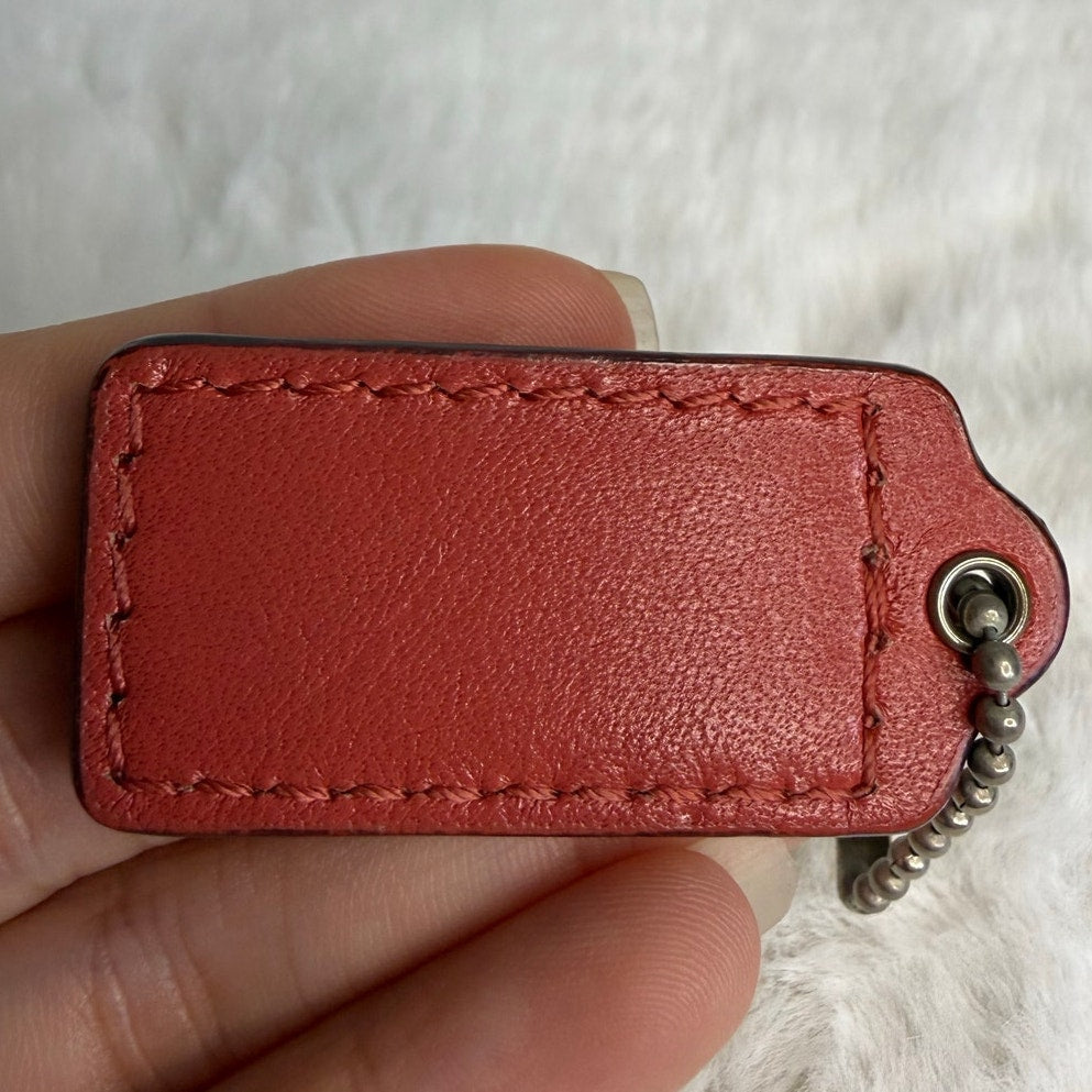 1.5" COACH Fob Bag Charm Hang tag Hangtag
