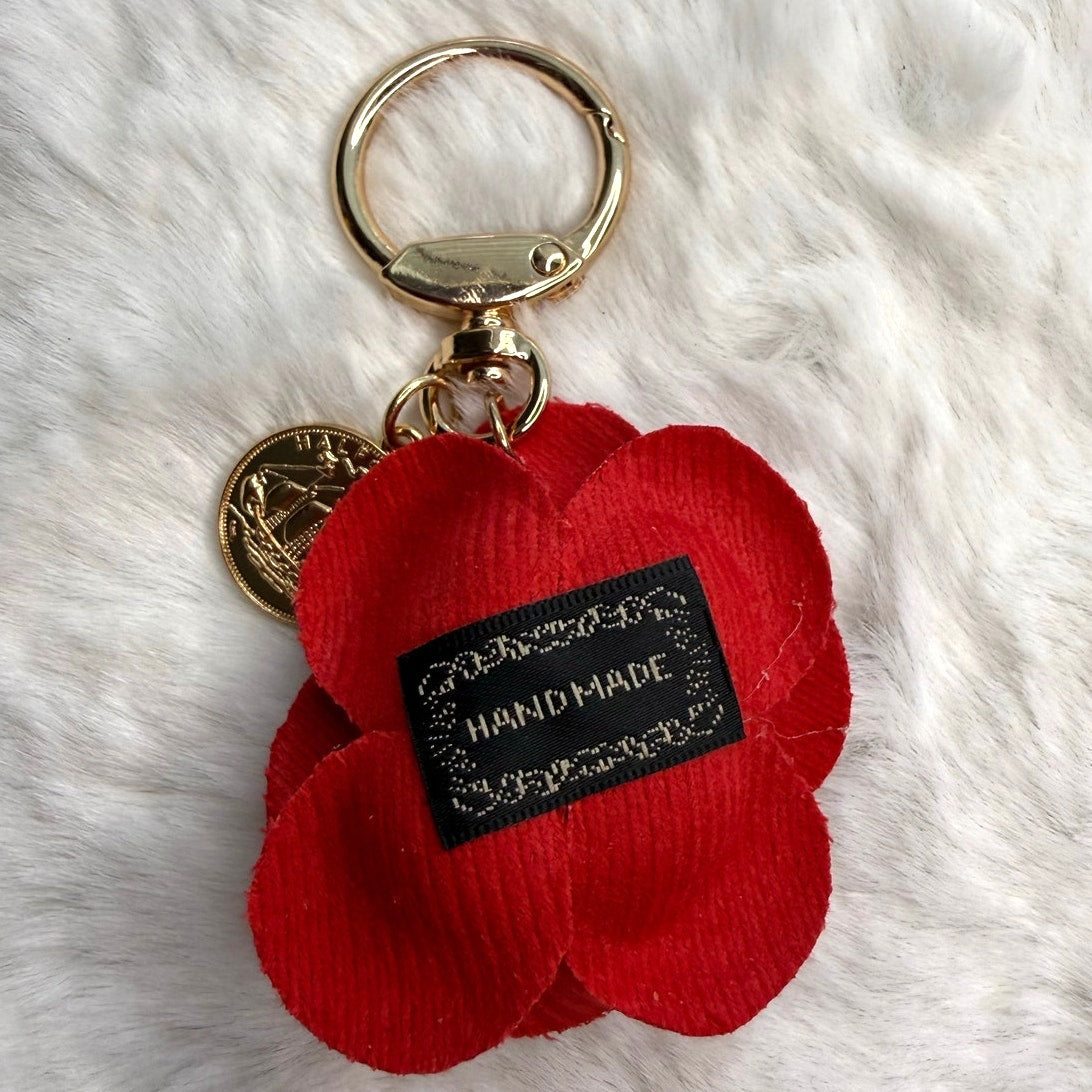 Flower Pink Bag Charm Keychain Fashion Charm