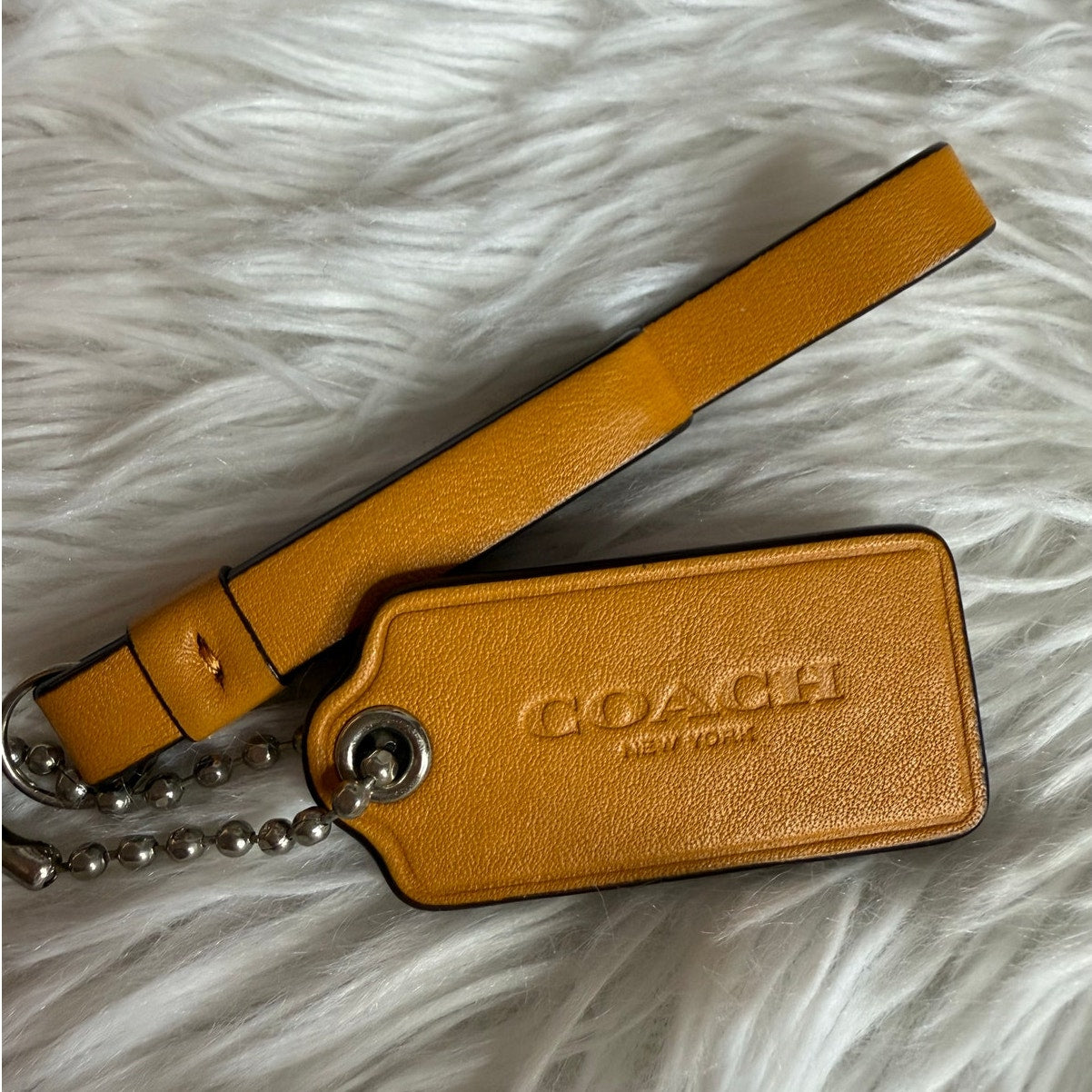 2" COACH Orange Fob Bag Charm Hang tag Hangtag
